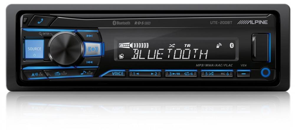 Alpine UTE-200BT 1-DIN Bluetooth autosoitin